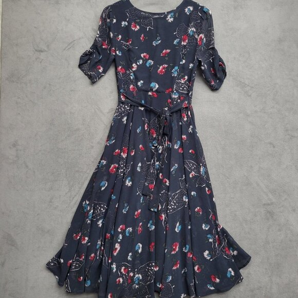 Free People Bonnie Midnight Dress Size 2 Floral Boho - Picture 1 of 6